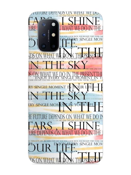 Seamless Slogans Pattern Snap Case for Oneplus 8T (5G)