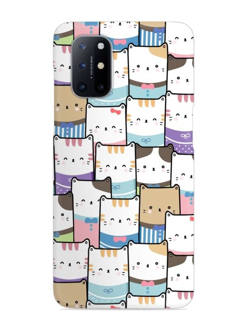 Cute Adorable Cat Snap Case for Oneplus 8T (5G) Zapvi