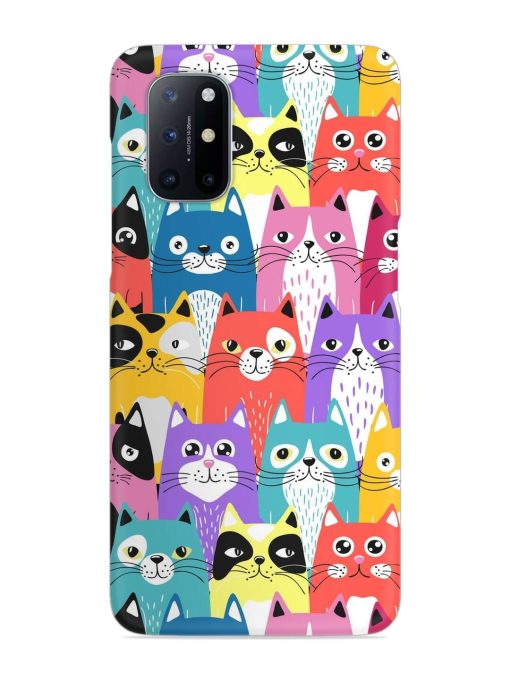 Funny Cartoon Cats Snap Case for Oneplus 8T (5G) Zapvi