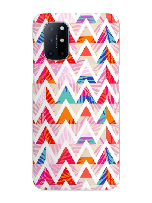 Abstract Triangle Background Snap Case for Oneplus 8T (5G) Zapvi