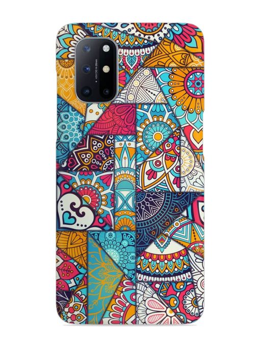 Patchwork Pattern Vintage Snap Case for Oneplus 8T (5G)