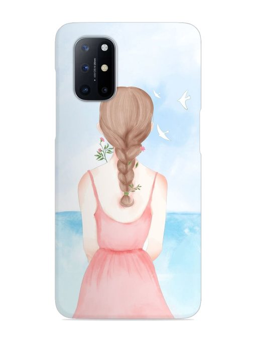 Watercolor Girl Vector Snap Case for Oneplus 8T (5G) Zapvi