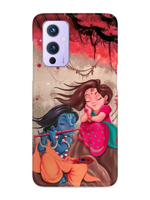 Radhe Krishna Water Art Snap Case for Oneplus 9 (5G) Zapvi