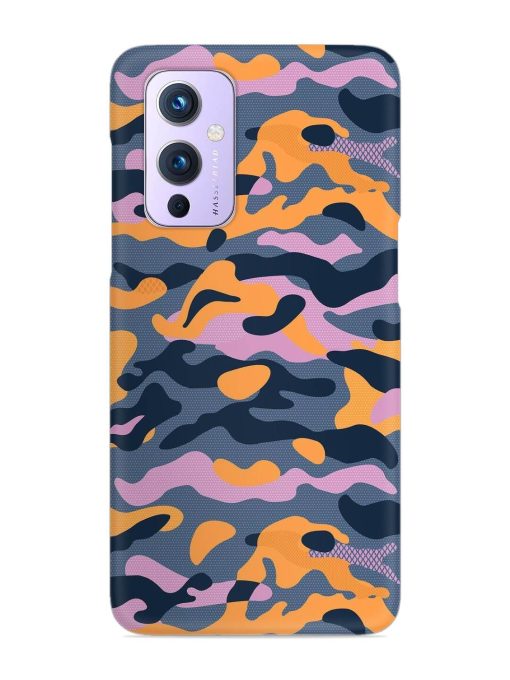 Camouflage Army Military English Orange Art Snap Case for Oneplus 9 (5G) Zapvi