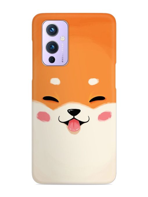 Cute Dog Face Vector Snap Case for Oneplus 9 (5G) Zapvi