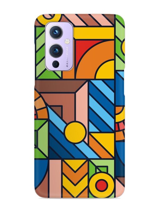 Colorful Geometric Snap Case for Oneplus 9 (5G) Zapvi