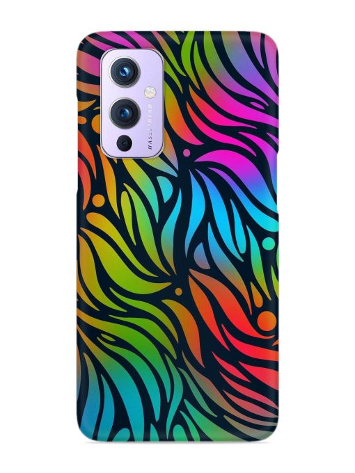 Abstract Leaf Design Snap Case for Oneplus 9 (5G) Zapvi