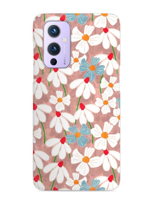 Abstract Petal Flowers Snap Case for Oneplus 9 (5G) Zapvi