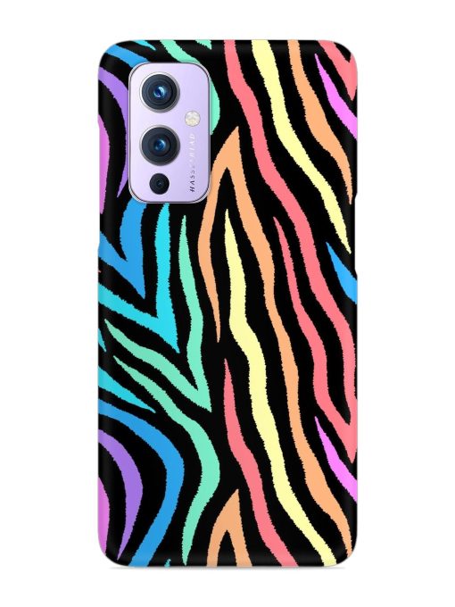 Colorful Abstract Zebra Snap Case for Oneplus 9 (5G) Zapvi