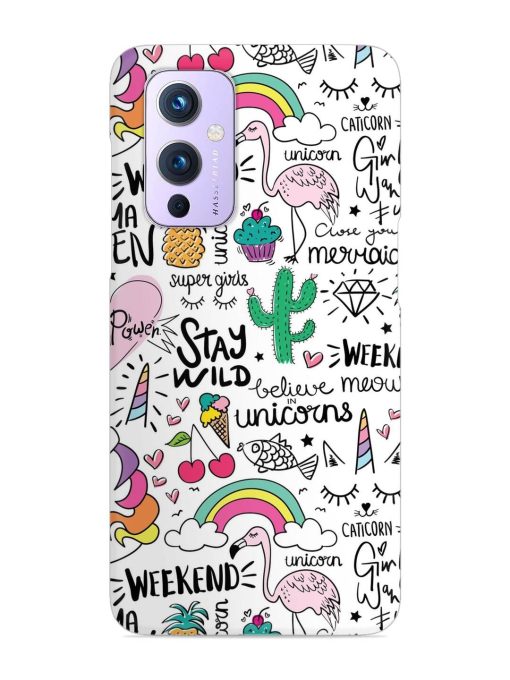 Unicorn Ice Cream Snap Case for Oneplus 9 (5G) Zapvi