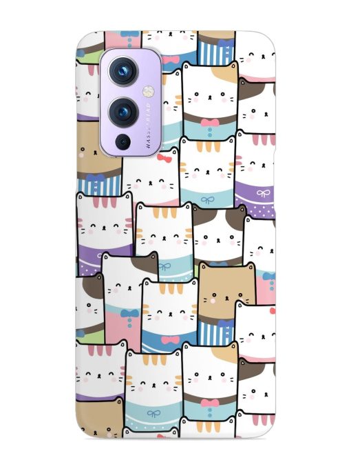 Cute Adorable Cat Snap Case for Oneplus 9 (5G) Zapvi