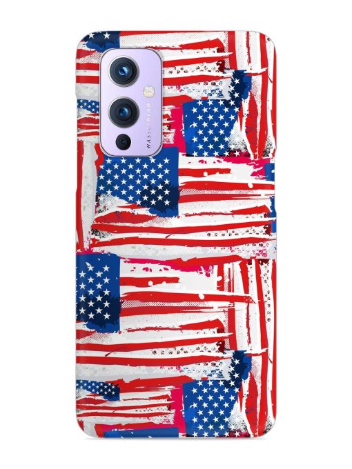 Usa Flag Seamless Snap Case for Oneplus 9 (5G) Zapvi