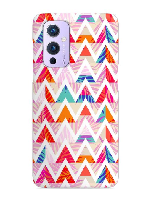 Abstract Triangle Background Snap Case for Oneplus 9 (5G) Zapvi