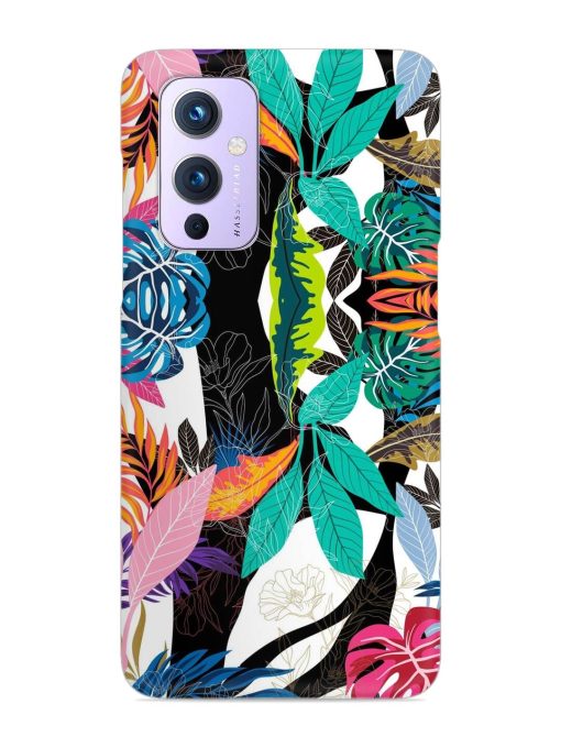 Floral Pattern Bright Snap Case for Oneplus 9 (5G)