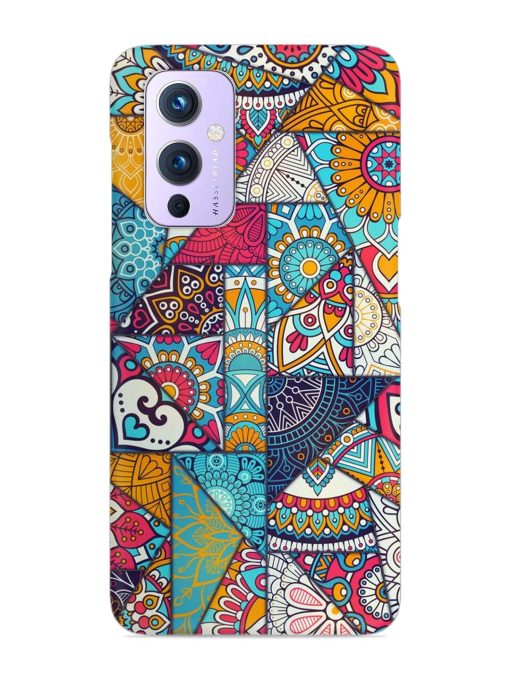 Patchwork Pattern Vintage Snap Case for Oneplus 9 (5G) Zapvi