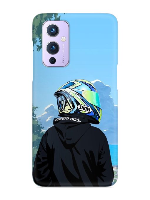 Rider With Helmet Snap Case for Oneplus 9 (5G) Zapvi