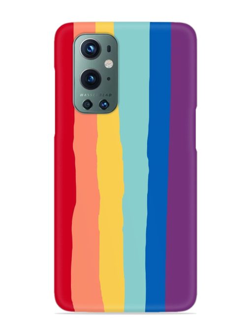 Rainbow Genuine Liquid Snap Case for Oneplus 9 Pro (5G) Zapvi