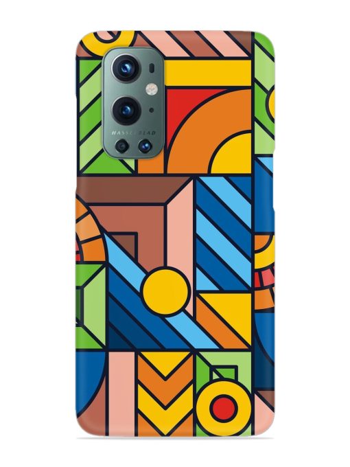 Colorful Geometric Snap Case for Oneplus 9 Pro (5G) Zapvi