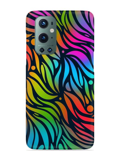 Abstract Leaf Design Snap Case for Oneplus 9 Pro (5G) Zapvi