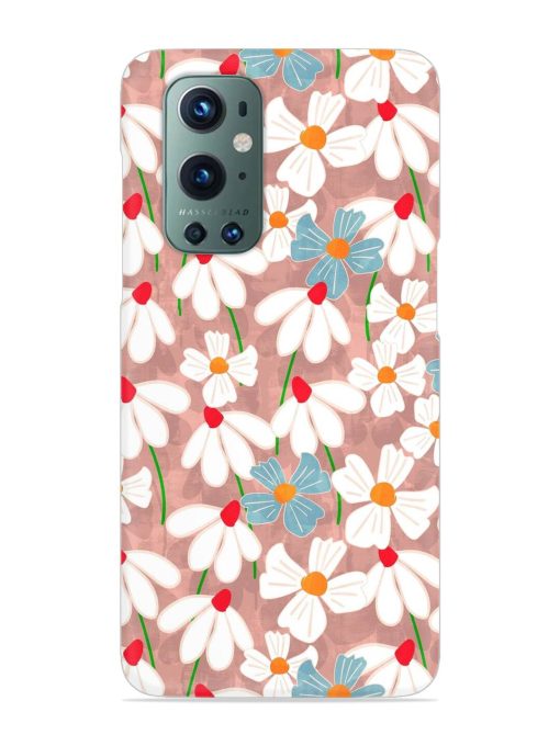 Abstract Petal Flowers Snap Case for Oneplus 9 Pro (5G) Zapvi