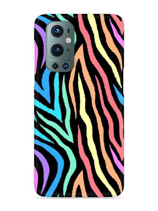 Colorful Abstract Zebra Snap Case for Oneplus 9 Pro (5G) Zapvi