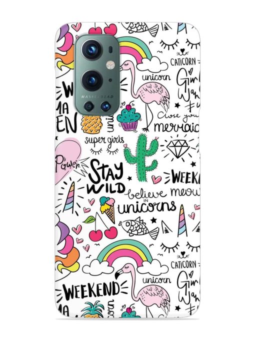 Unicorn Ice Cream Snap Case for Oneplus 9 Pro (5G) Zapvi