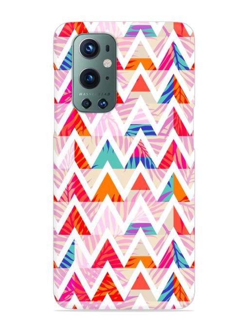 Abstract Triangle Background Snap Case for Oneplus 9 Pro (5G) Zapvi