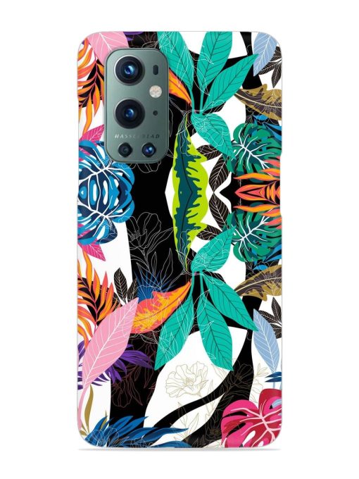 Floral Pattern Bright Snap Case for Oneplus 9 Pro (5G) Zapvi