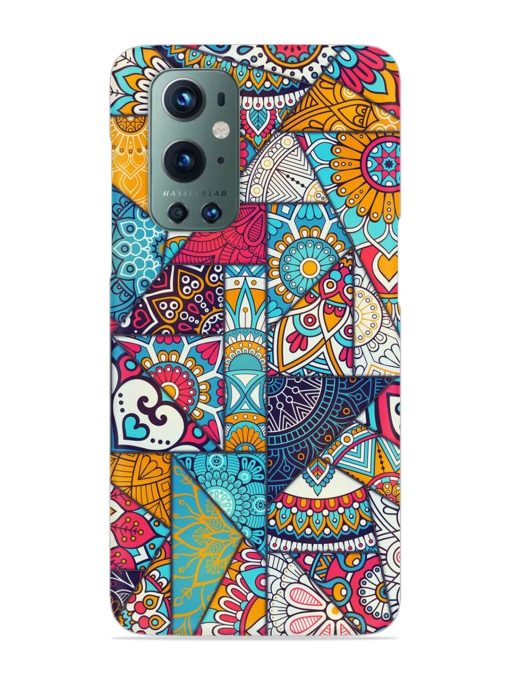 Patchwork Pattern Vintage Snap Case for Oneplus 9 Pro (5G) Zapvi