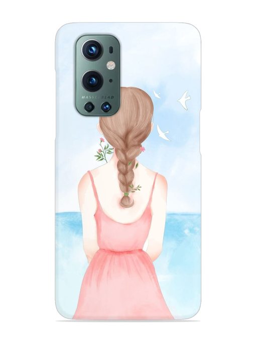 Watercolor Girl Vector Snap Case for Oneplus 9 Pro (5G) Zapvi