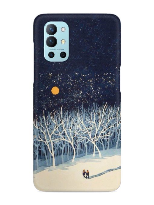 Full Moon Snowshoe Tour Snap Case for Oneplus 9R (5G) Zapvi