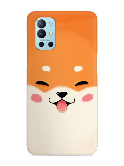 Cute Dog Face Vector Snap Case for Oneplus 9R (5G) Zapvi