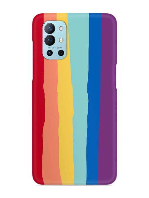 Rainbow Genuine Liquid Snap Case for Oneplus 9R (5G) Zapvi