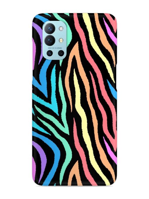 Colorful Abstract Zebra Snap Case for Oneplus 9R (5G) Zapvi