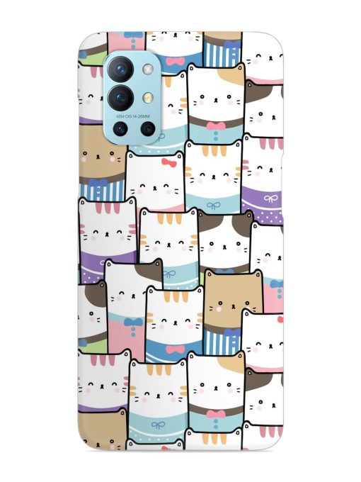 Cute Adorable Cat Snap Case for Oneplus 9R (5G) Zapvi