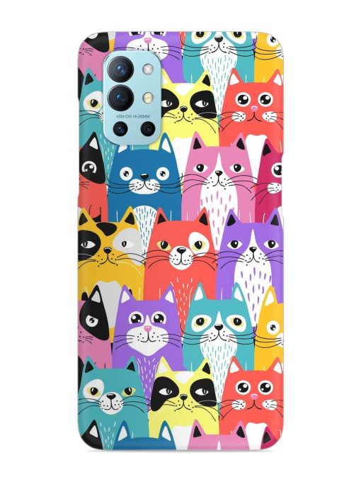 Funny Cartoon Cats Snap Case for Oneplus 9R (5G) Zapvi