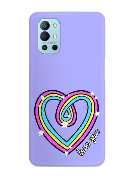 Colorful Rainbow Heart Snap Case for Oneplus 9R (5G) Zapvi