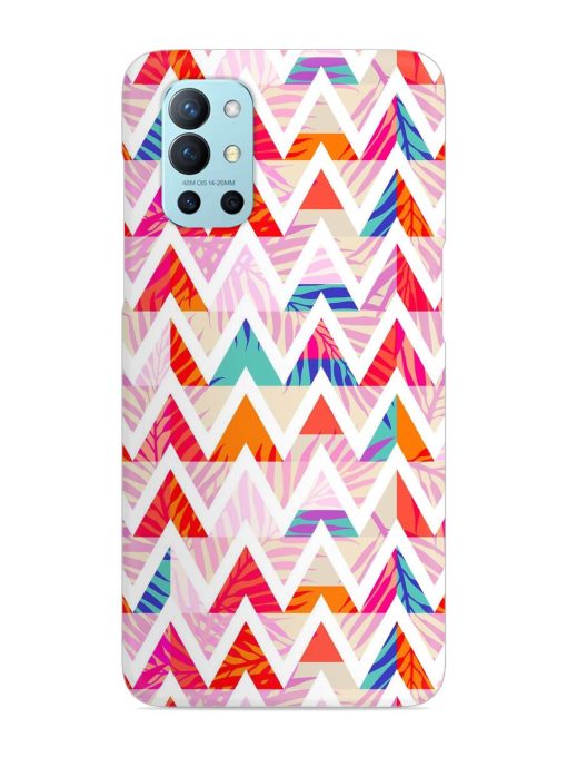 Abstract Triangle Background Snap Case for Oneplus 9R (5G) Zapvi