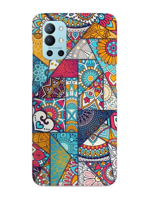 Patchwork Pattern Vintage Snap Case for Oneplus 9R (5G) Zapvi