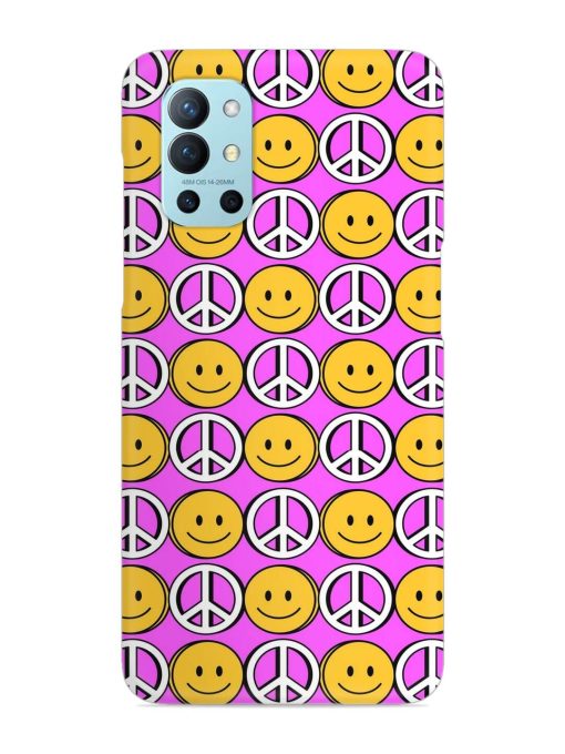 Smiley Face Peace Snap Case for Oneplus 9R (5G) Zapvi