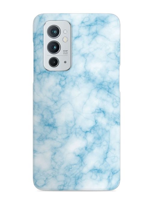 Blue White Natural Marble Snap Case for Oneplus 9RT (5G) Zapvi