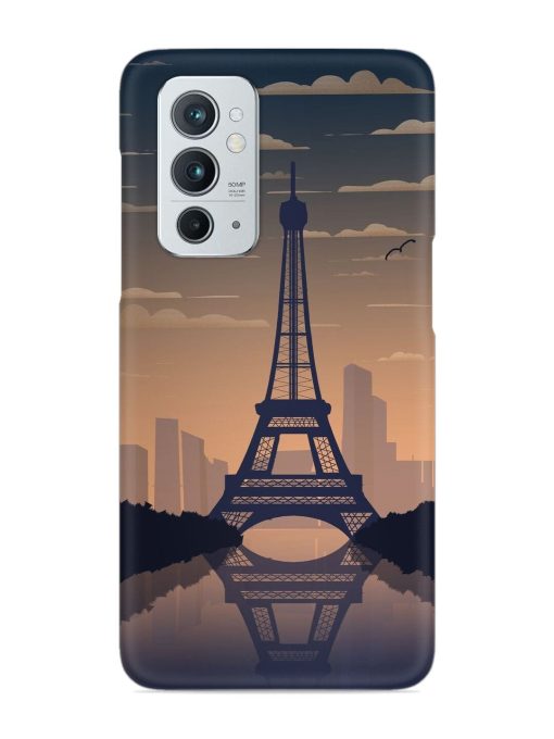 France Paris Eiffel Tower Gradient Snap Case for Oneplus 9RT (5G) Zapvi