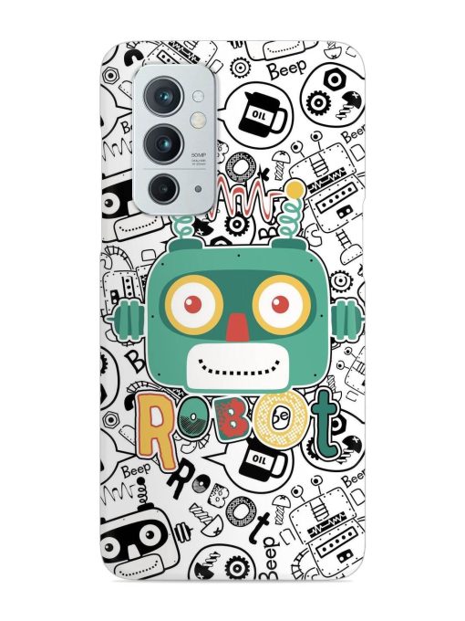 Robot Modern Seamless Pattern Snap Case for Oneplus 9RT (5G) Zapvi