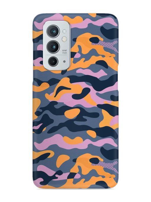 Camouflage Army Military English Orange Art Snap Case for Oneplus 9RT (5G) Zapvi