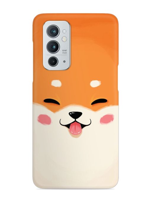 Cute Dog Face Vector Snap Case for Oneplus 9RT (5G) Zapvi