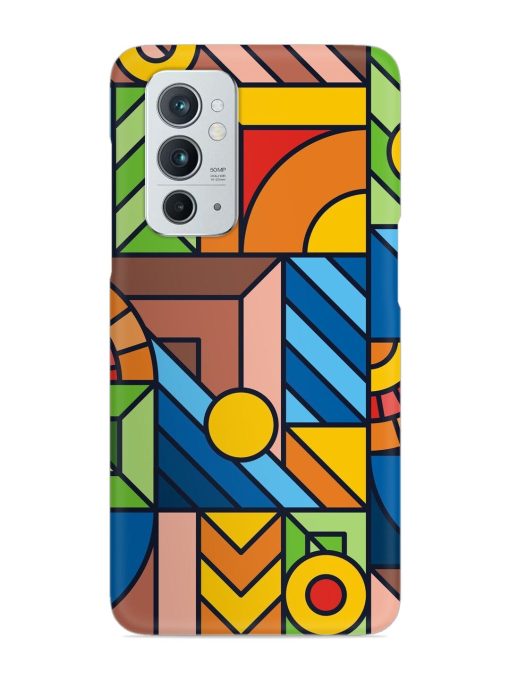 Colorful Geometric Snap Case for Oneplus 9RT (5G) Zapvi