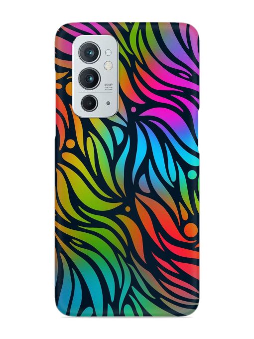 Abstract Leaf Design Snap Case for Oneplus 9RT (5G) Zapvi