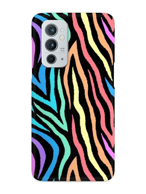 Colorful Abstract Zebra Snap Case for Oneplus 9RT (5G) Zapvi