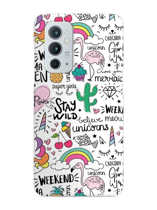 Unicorn Ice Cream Snap Case for Oneplus 9RT (5G) Zapvi