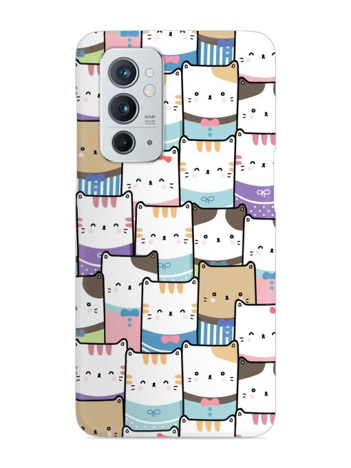 Cute Adorable Cat Snap Case for Oneplus 9RT (5G) Zapvi